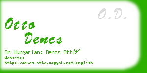 otto dencs business card